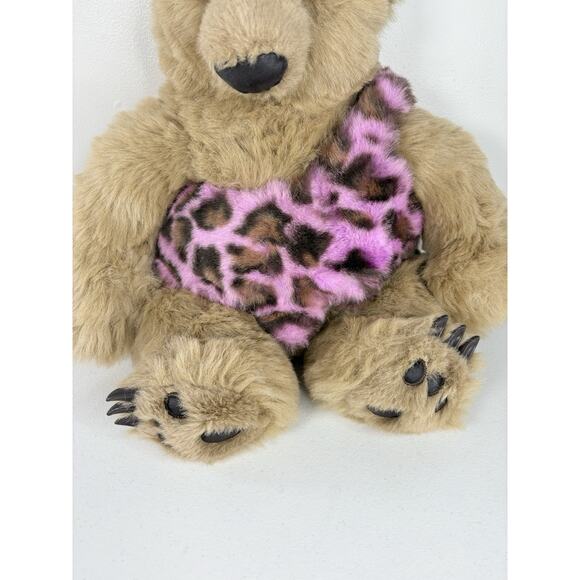 The Forebears Cave Man Papa Bear Plush Stuffed Animal Huggable Vintage Rare - Picture 3 of 9